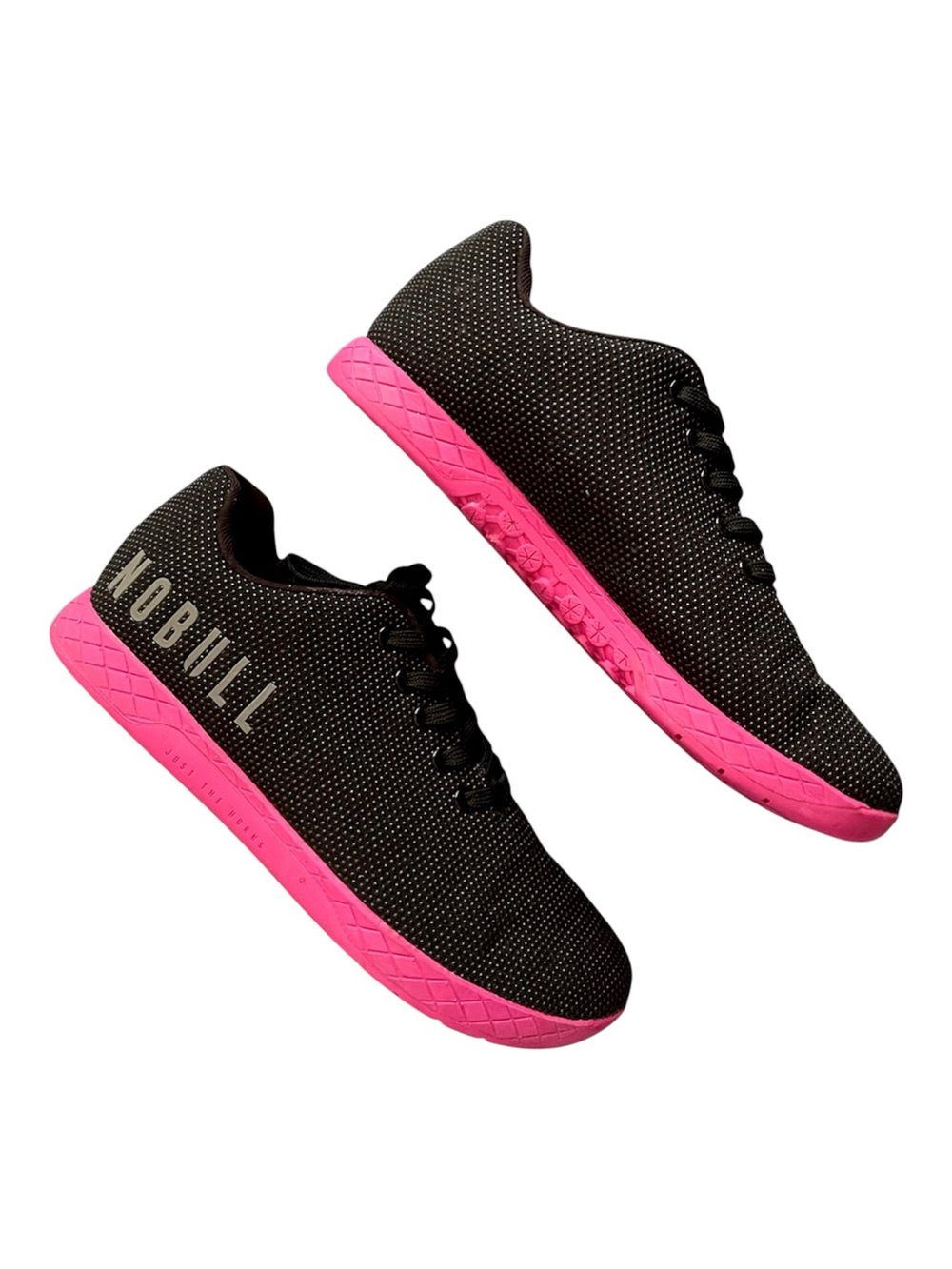 NOBULL Black and Pink Knit Sneakers